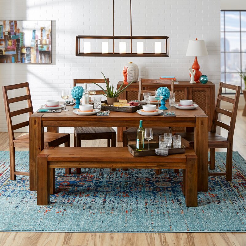 Modern Rustic Dining Room Design Photo by Wayfair